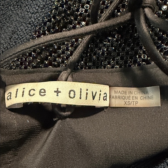 Alice + Olivia Black Sequin Crop Top - Picture 4 of 4